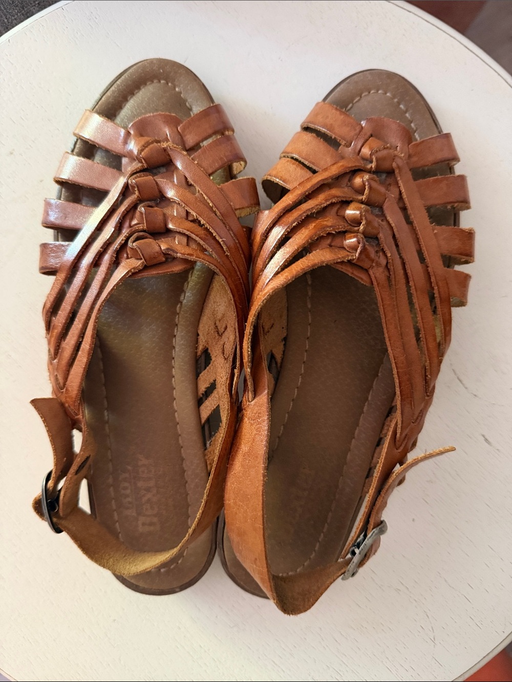 Dexter Tan Strappy Leather Sandals